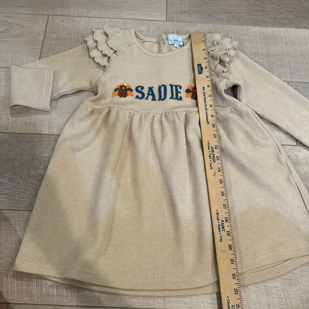 BUSY BEES SMOCKS GIRLS SADIE LONG SLEEVE DRESS SIZE 5